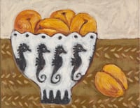 Image 1 of Apricots in Seahorse Bowl Fine Art Print