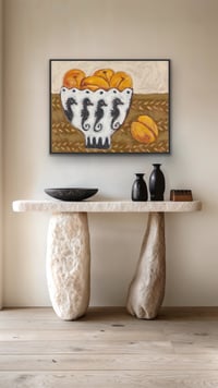 Image 2 of Apricots in Seahorse Bowl Fine Art Print