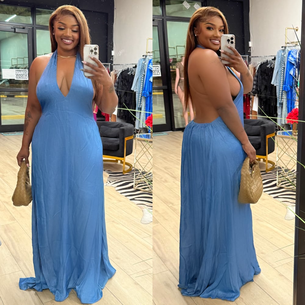 Image of MORGAN DENIM DRESS