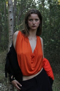 Image 1 of The Draped Singlet, orange 