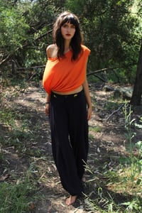 Image 5 of The Draped Singlet, orange 