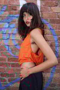 Image 3 of The Draped Singlet, orange 