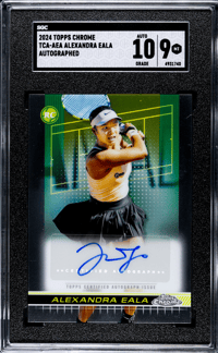 Image 1 of 2024 Topps Chrome TCA-AEA Alexandra Eala Rookie Auto Graded SGC 9 Autograph 10 🇵🇭 [2024]