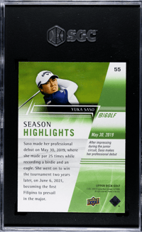 Image 2 of 2024 Upper Deck #55 Yuka Saso Graded SGC 9 🇵🇭 [2024] 
