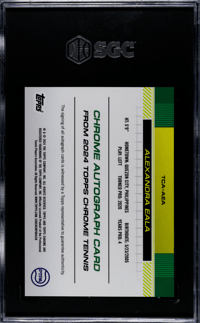 Image 2 of 2024 Topps Chrome TCA-AEA Alexandra Eala Rookie Auto Graded SGC 9 Autograph 10 🇵🇭 [2024]