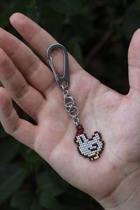 Image 2 of Stardew Valley Chicken Keychain
