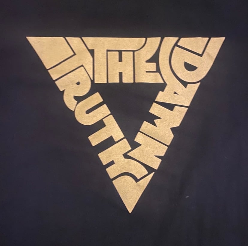 Image of Reverse Triangle Logo on Black T-Shirt