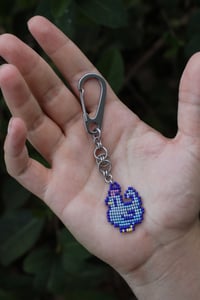 Image 2 of Stardew Valley Blue Chicken Keychain