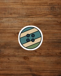 Image 1 of Die-cut sticker stripe button 