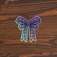 Image 1 of Holographic charm  sticker bow