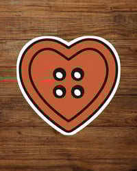 Image 1 of Die-cut sticker Heart Button 