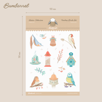 Image 2 of The Bird Watching Journal Stickers: Blue Tits, Robins, and Nuthatches for your Planner