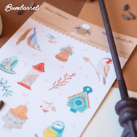 Image 3 of The Bird Watching Journal Stickers: Blue Tits, Robins, and Nuthatches for your Planner