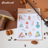 Image 5 of The Bird Watching Journal Stickers: Blue Tits, Robins, and Nuthatches for your Planner