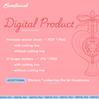 Image 5 of Digital: Regency Romance Love Letter and Journal Stationery Stickers