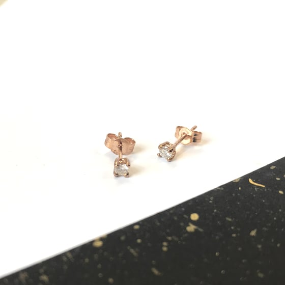 Image of Diamond stud earrings
