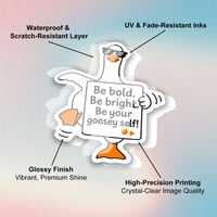 Image 3 of 120PCS Positive Affirmation Stickers – Cute Animal & Food Pun Vinyl Stickers