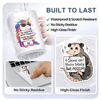 Image 5 of 120PCS Positive Affirmation Stickers – Cute Animal & Food Pun Vinyl Stickers