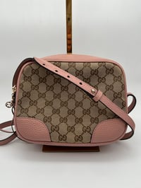 Image 1 of Gucci Bree GG Canvas Pink Leather Crossbody Bag