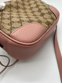 Image 4 of Gucci Bree GG Canvas Pink Leather Crossbody Bag