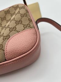 Image 5 of Gucci Bree GG Canvas Pink Leather Crossbody Bag