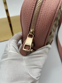 Image 7 of Gucci Bree GG Canvas Pink Leather Crossbody Bag