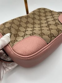 Image 9 of Gucci Bree GG Canvas Pink Leather Crossbody Bag