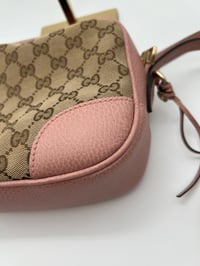 Image 10 of Gucci Bree GG Canvas Pink Leather Crossbody Bag