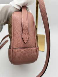 Image 11 of Gucci Bree GG Canvas Pink Leather Crossbody Bag