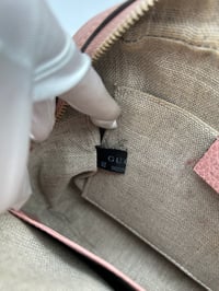 Image 18 of Gucci Bree GG Canvas Pink Leather Crossbody Bag