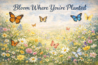 Image 2 of Bloom Where You're Planted 11x8in Tempered Glass Cutting Board