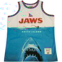 Image 1 of JAWS BASKETBALL JERSEY WHITE
