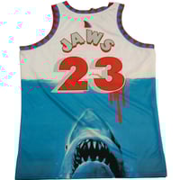 Image 2 of JAWS BASKETBALL JERSEY WHITE