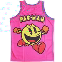 Image 2 of PACMAN BASKETBALL JERSEY PINK