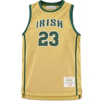 Image 1 of IRISH LEBRON JAMES BASKETBALL JERSEY (GOLD)