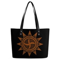 Image 5 of HVSHI HAPPINESS Faux Leather Zip Tote