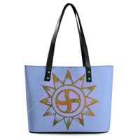 Image 3 of HVSHI HAPPINESS Faux Leather Zip Tote