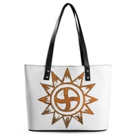 Image 1 of HVSHI HAPPINESS Faux Leather Zip Tote