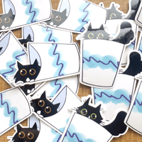 Image 1 of Jazz Solo Cat Stickers
