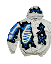 Image 2 of 1 of 1 3D Puff Bones Cracky Hoodie Size 2XL / XL