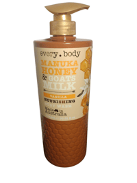 Image 1 of Every body manuka in honey goats milk vanilla nourishing body wash 33.8. fl.oz