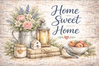 Image 2 of Home Sweet Home 11x8in Tempered Glass Cutting Board