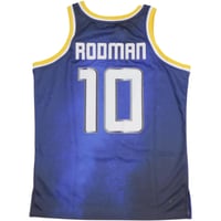 Image 2 of DENNIS RODMAN ALTERNATE BLUE HIGH SCHOOL BASKETBALL JERSEY