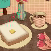 Image 3 of Morning toast — Print 30x40 cm / 50x70 cm