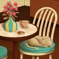 Image 3 of Neko kissa — Print 30x40 cm / 50x70 cm