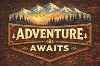 Image 2 of Adventure Awaits 11x8in Tempered Glass Cutting Board
