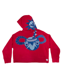 Sudadera roja pinchos