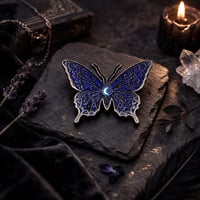 Image 4 of Celestial Butterfly Hard Enamel Pin – Glow Galaxy Wings