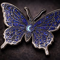 Image 3 of Celestial Butterfly Hard Enamel Pin – Glow Galaxy Wings