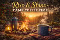 Image 2 of Rise and Shine Camp 11x8in Tempered Glass Cutting Board